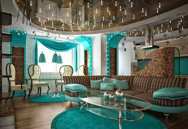 نورپردازی اتاق پذیرایی با ایده های ناب و خلاقانه