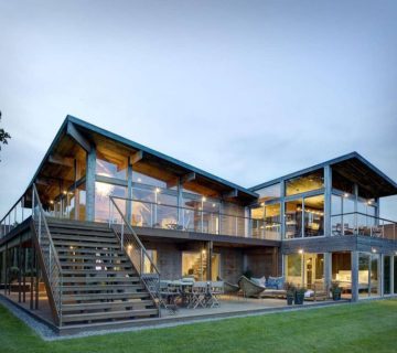 انواع نمای شیشه‌ای در طراحی ویلا