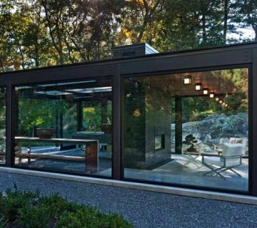 طراحی ویلای شیشه‌ای