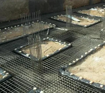 ساخت اسکلت ساختمان از روی فونداسیون