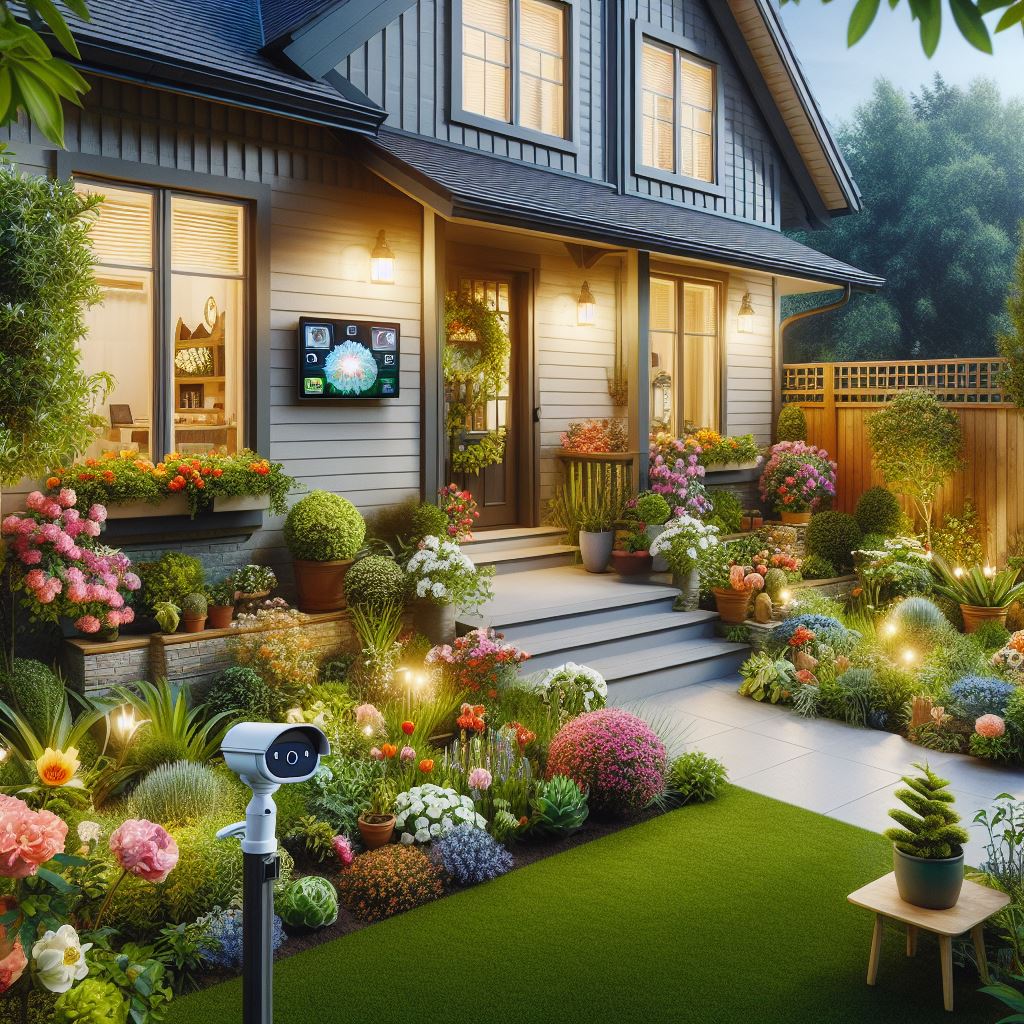 فضای سبز در ویلا هوشمند 1 فضای سبز در ویلا هوشمند