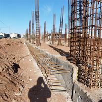 فونداسیون در اسکلت بتنی رشت