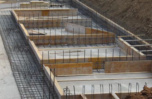 فونداسیون در اسکلت بتنی رشت